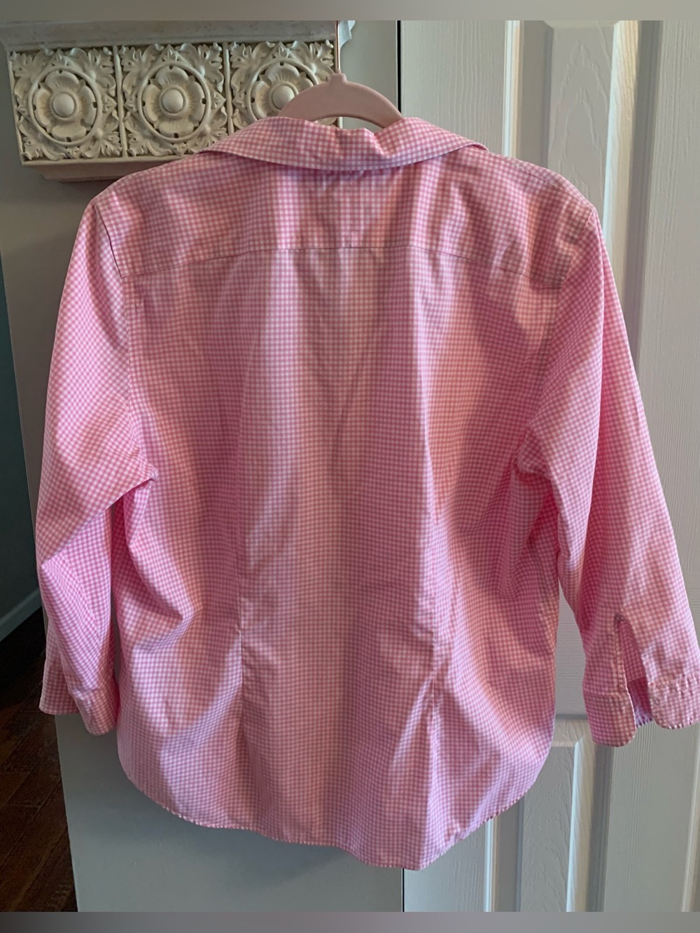 Lauren Ralph Lauren Pink Gingham Button-Down Shirt - L - Picture 3 of 5